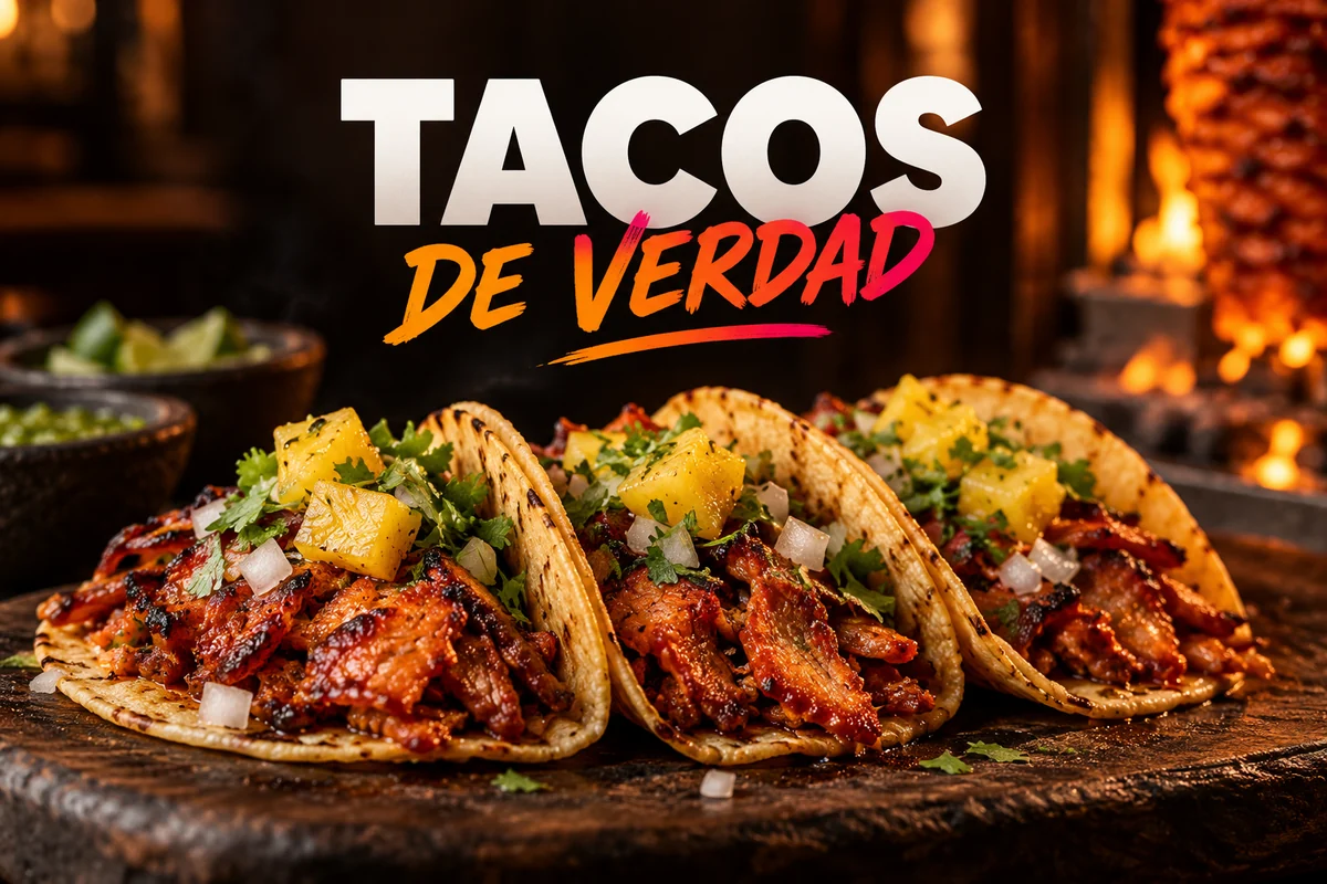 Muestra conceptual de anuncio: tacos al pastor